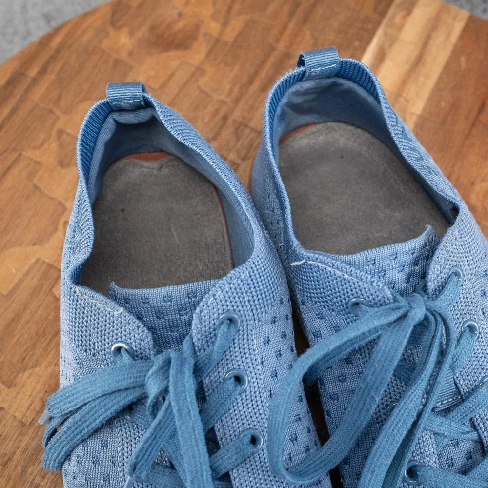 SUAVS Men's The Zilker Gum Knit Comfort Lace Up Sneakers Denim Size 12 US